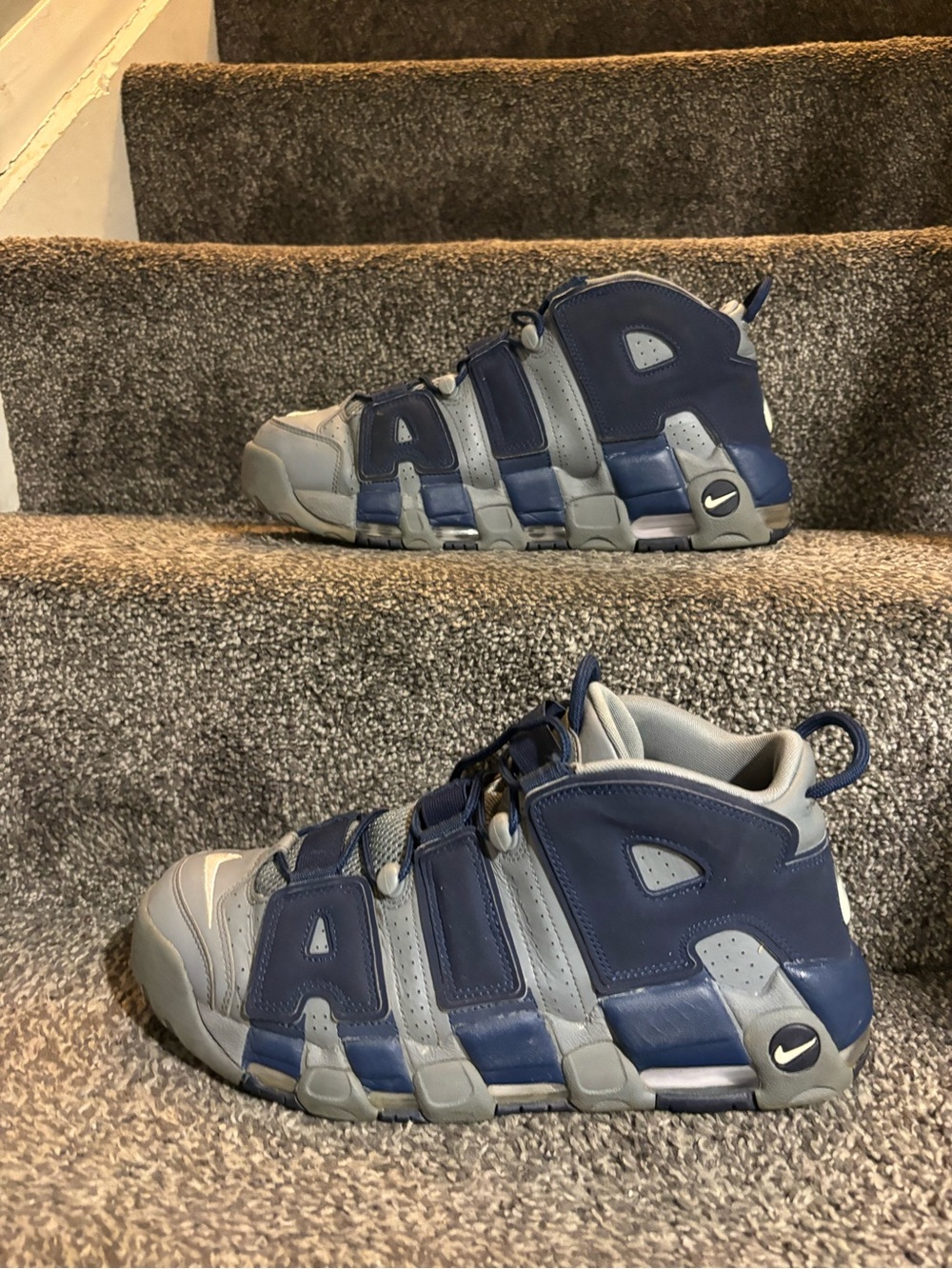 Nike Air More Uptempo Georgetown Grey Navy